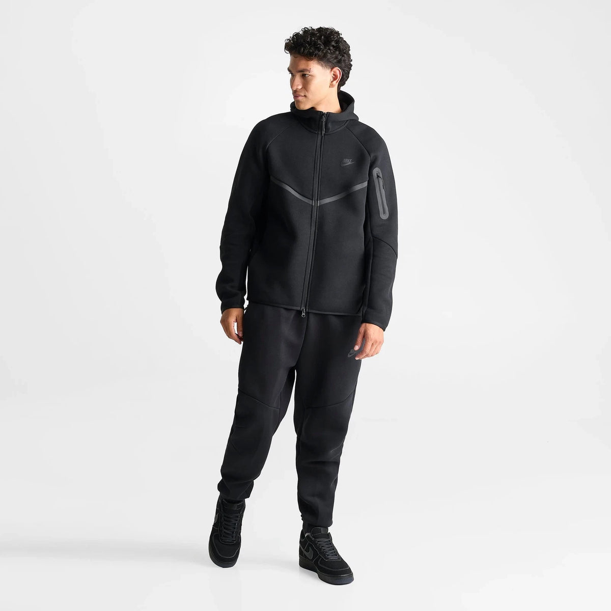 Men's Full-Zip Fleece Hoodie - Black
