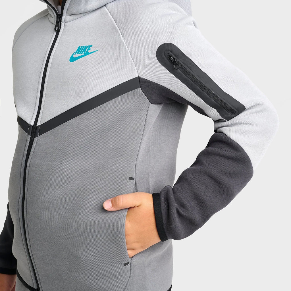 Big Kids' Full-Zip Fleece Hoodie - Gray