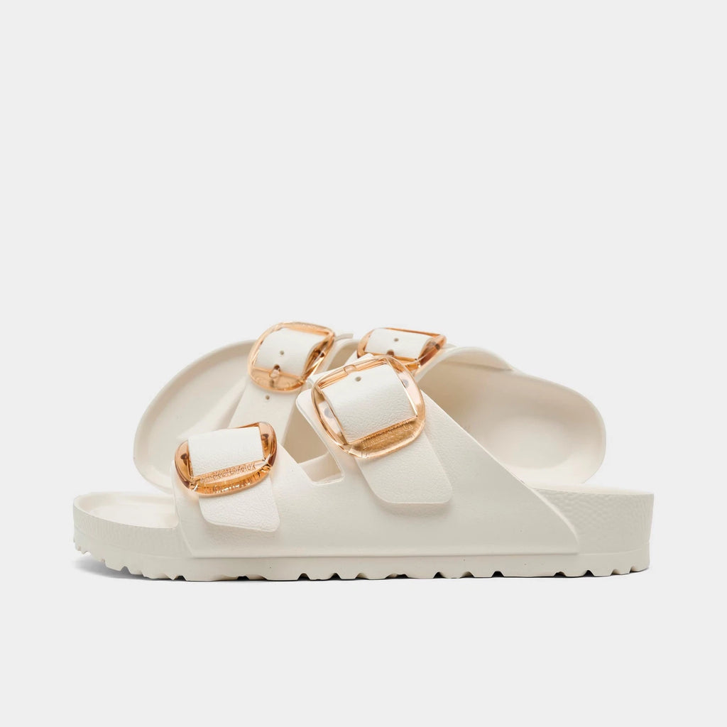 Women's Oversized-Buckle EVA Sandals - Brown