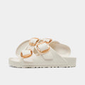 Women's Oversized-Buckle EVA Sandals - Brown