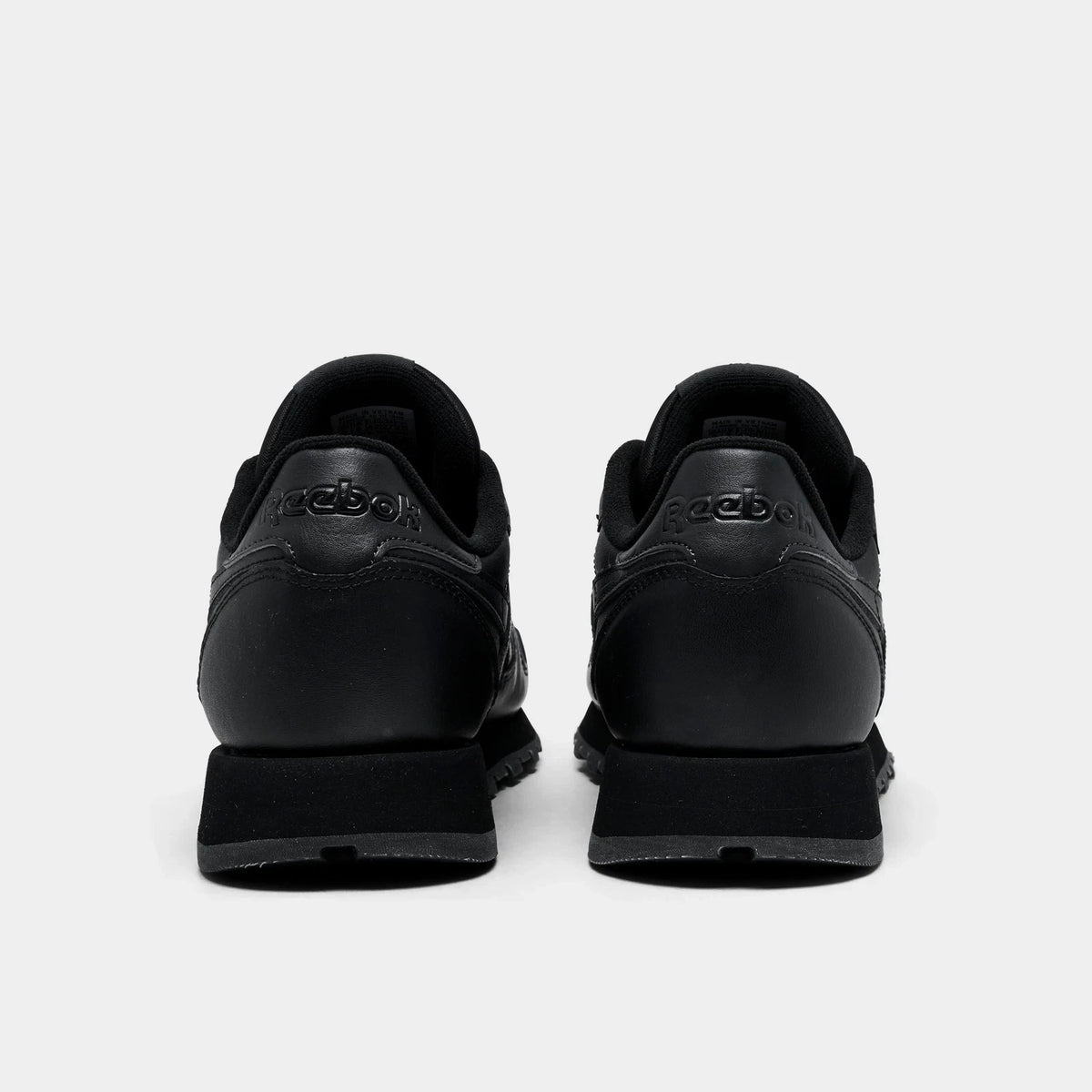 Men's Leather Low Top Sneaker - Black