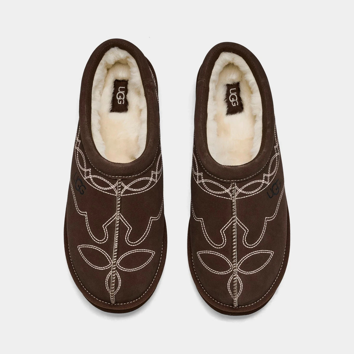 Men's Embroidered Suede Slip-On Slippers