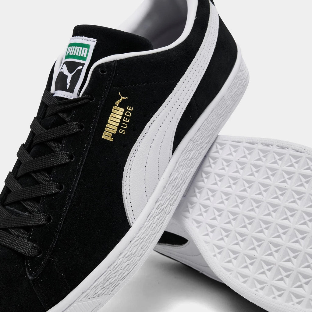 Men's Leather Low-Top Sneakers - Black