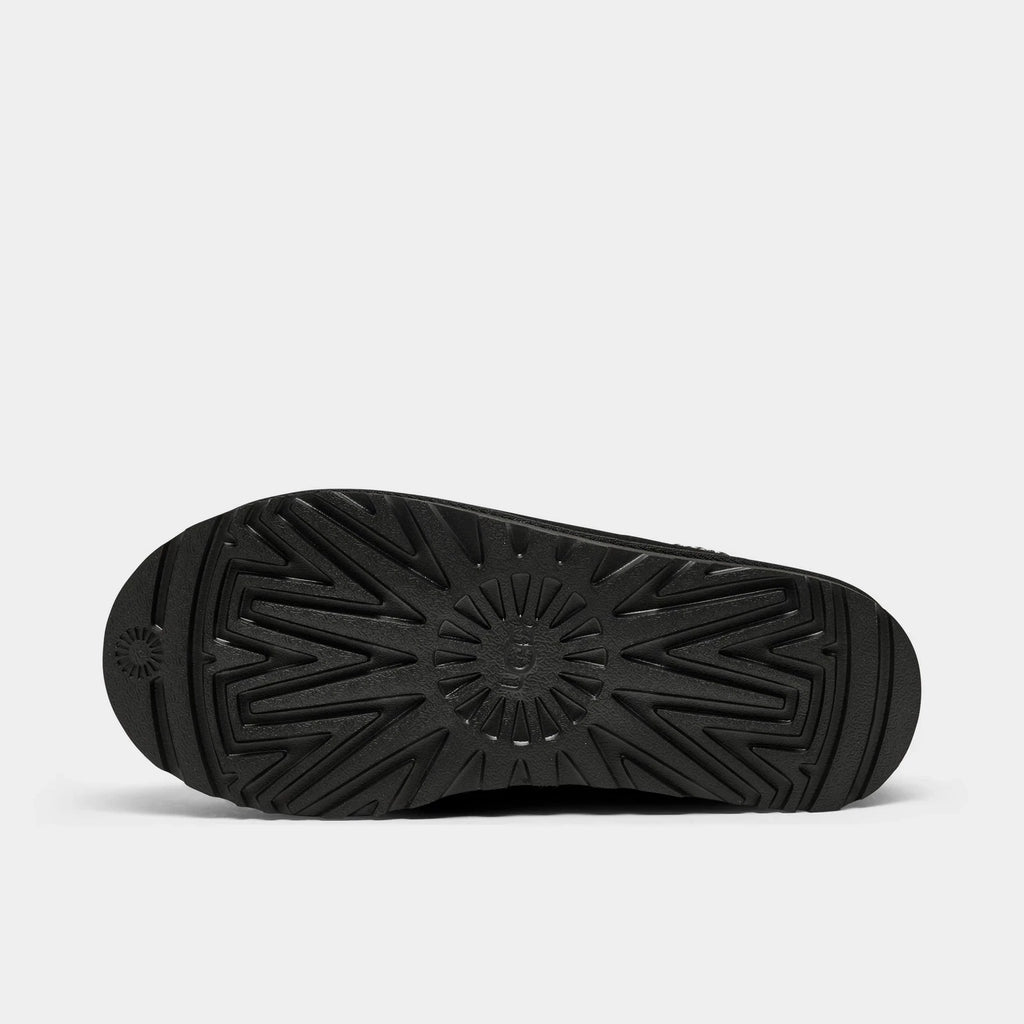 Women's Suede Slip-On Slippers - Black