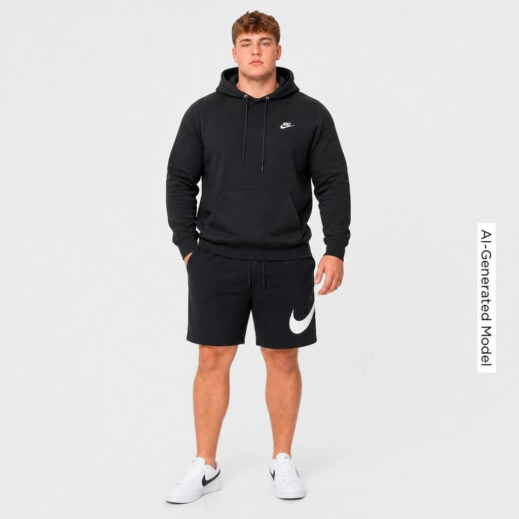 Men's Brushed Fleece Pullover Hoodie - Gray