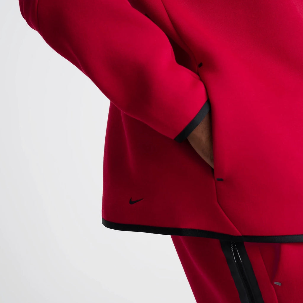 Men's Full-Zip Fleece Hoodie - Red
