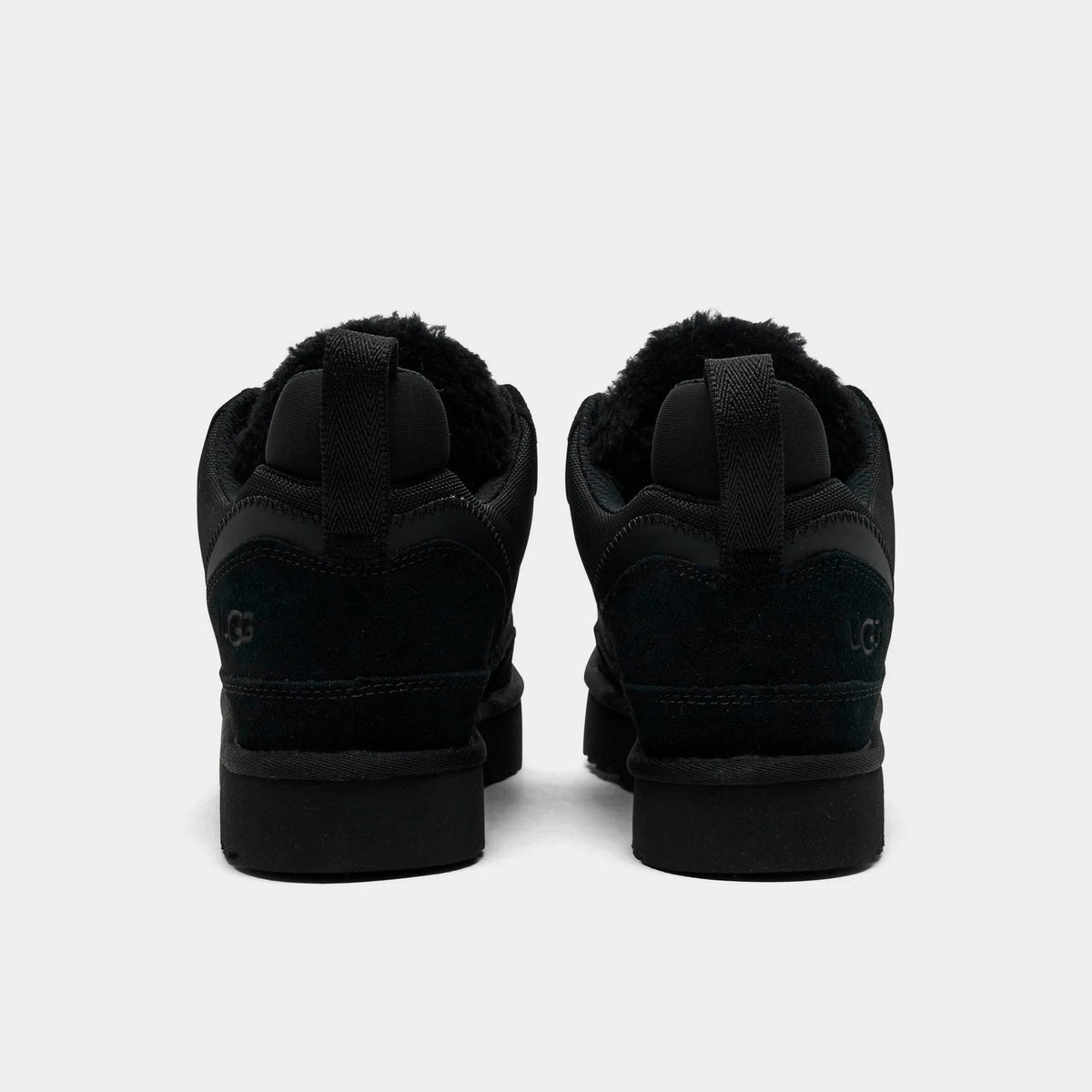 Men's Suede And Mesh Sneakers - Black