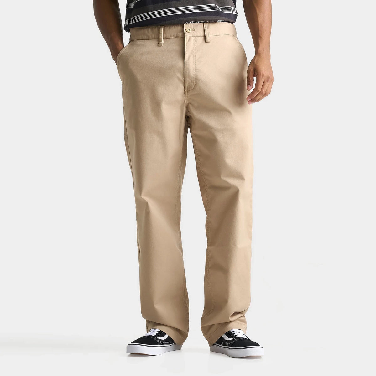Men's Stretch Straight Chino Pants - Black