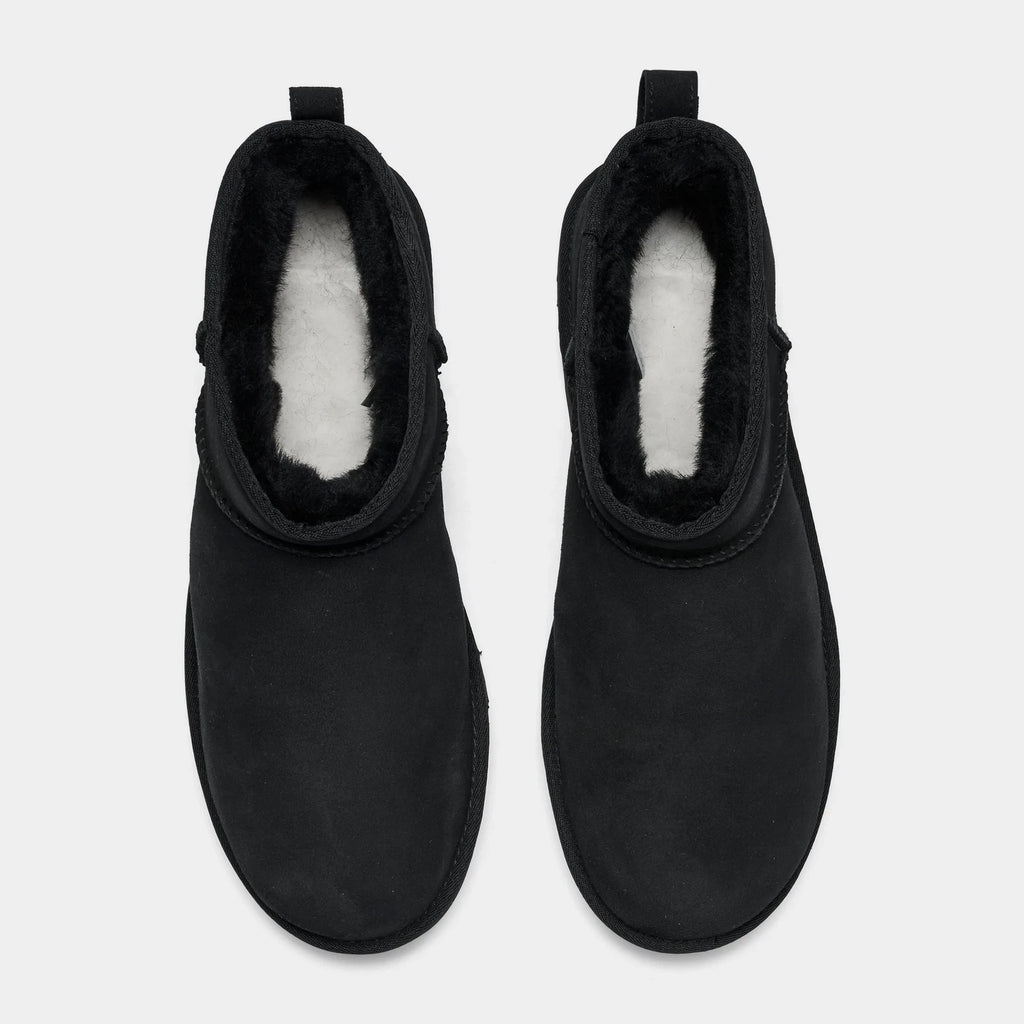 Men's Sheepskin Ankle Boots - Black