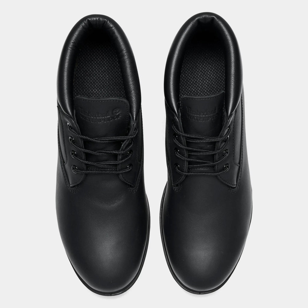 Men's Waterproof Leather Chukka Boots - Black