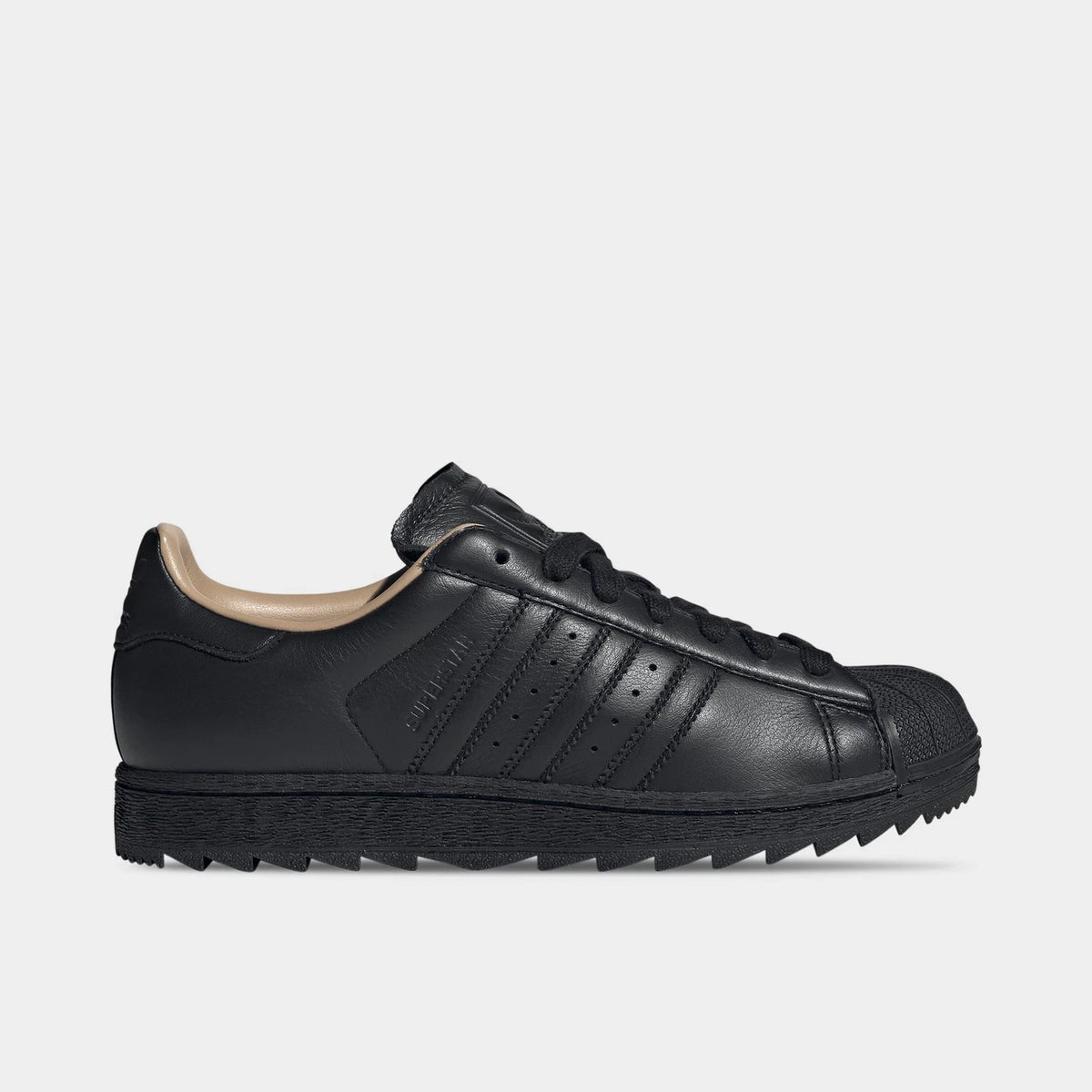 Men's Leather Shell-Toe Ripple Sole Sneakers