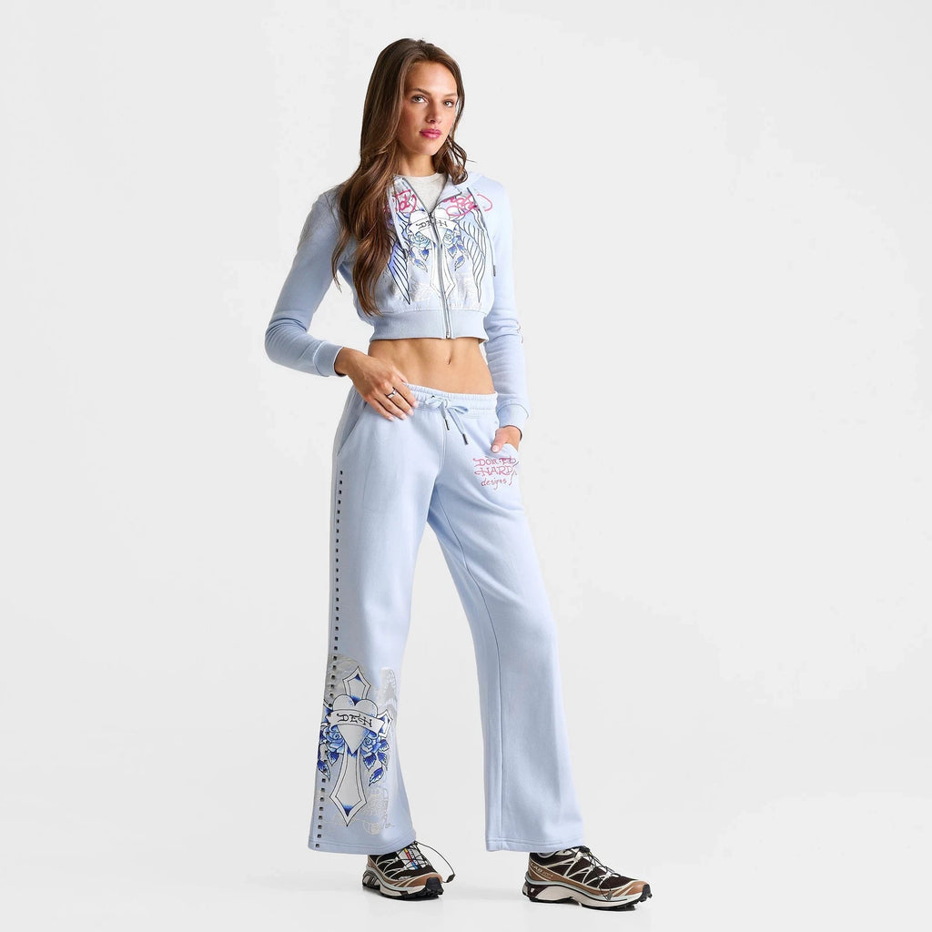 Women's Winged Cross Graphic Fleece Pants