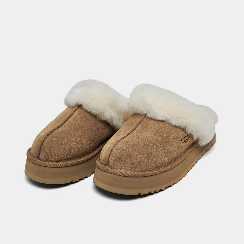 Women's Suede Platform Slip-On Slipper