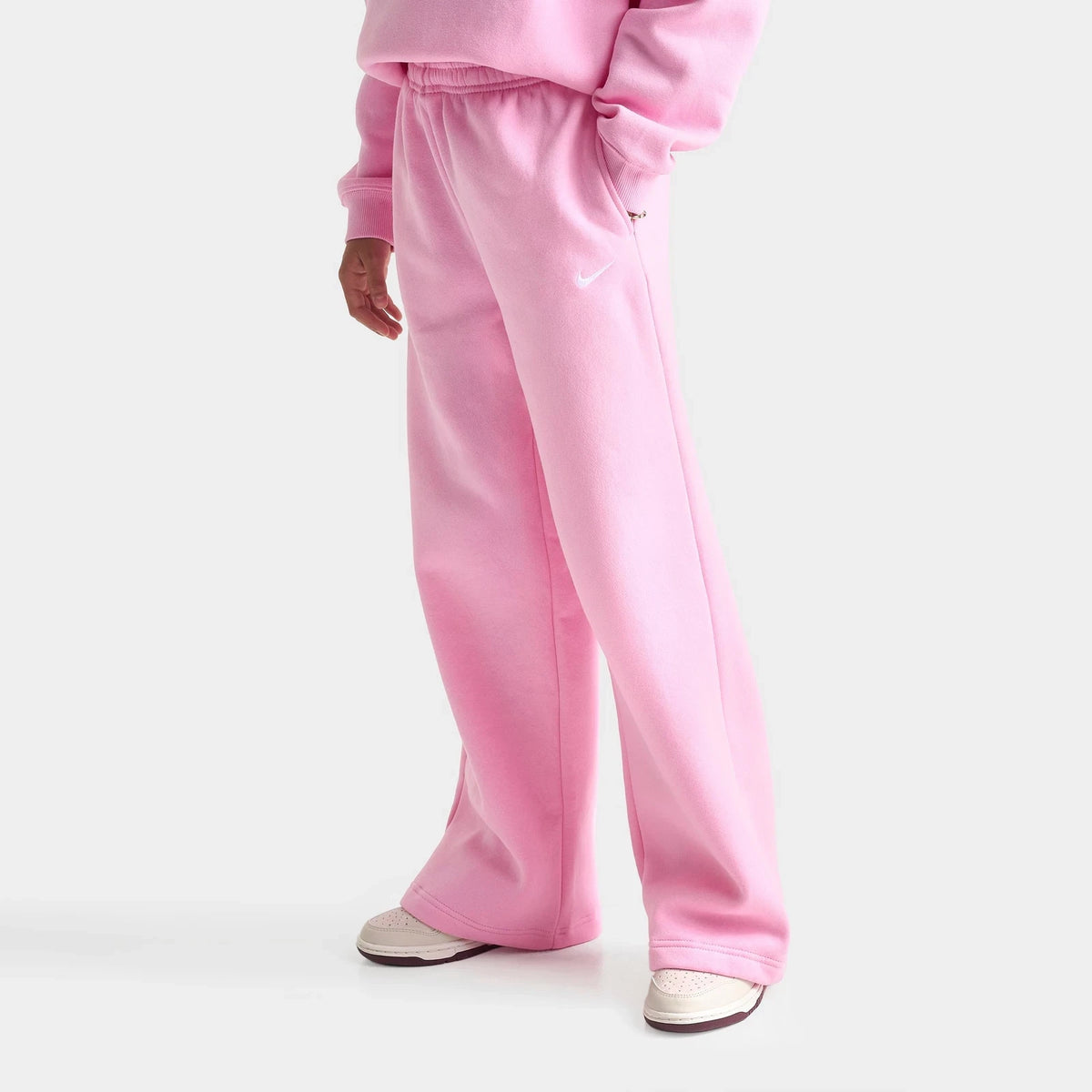 Girls' Brushed Fleece Open-Hem Sweatpants - Red