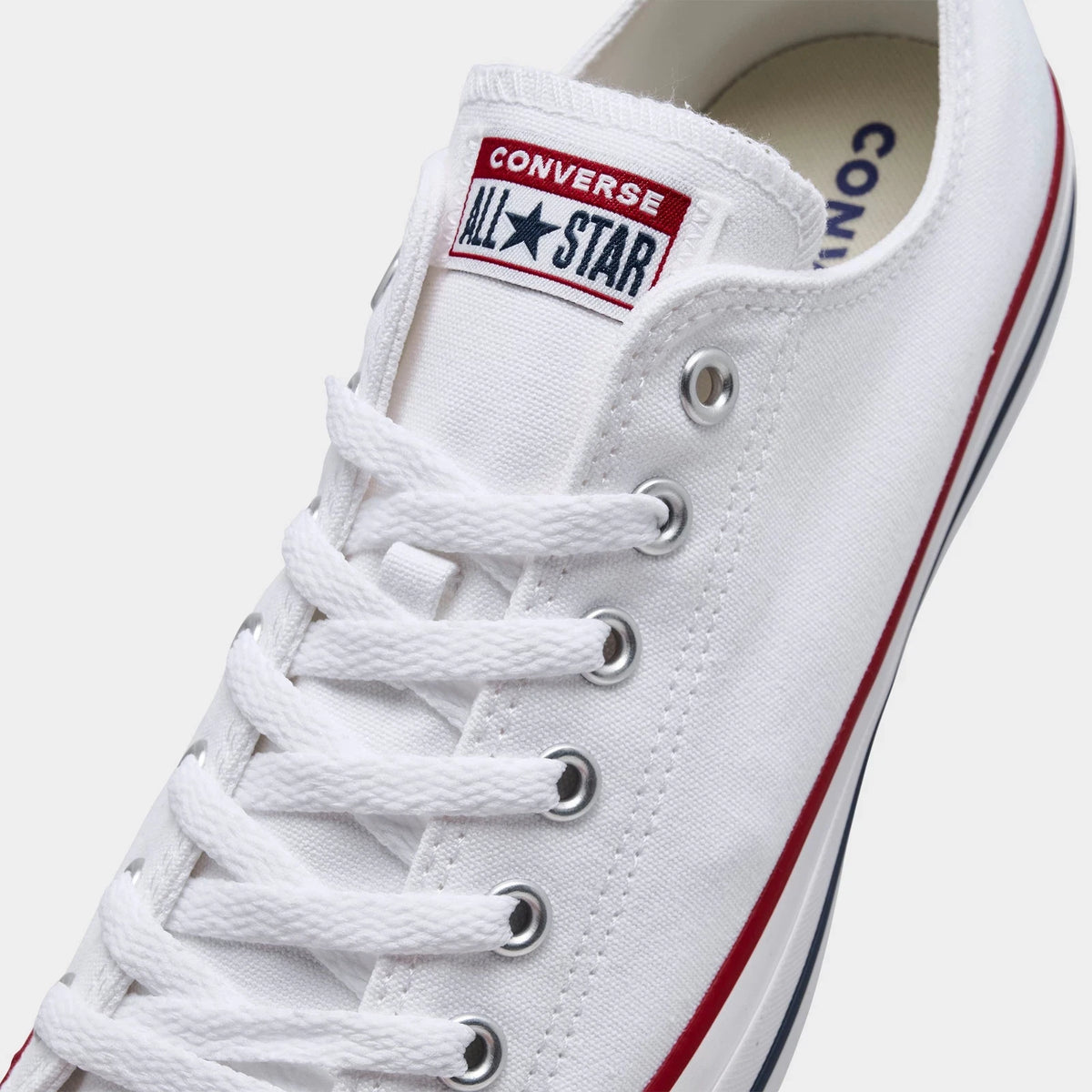 Men's Cushioned Canvas Low Top Sneakers - White