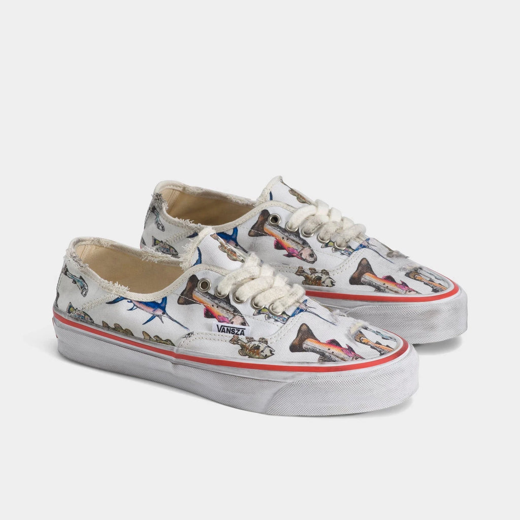 Canvas Fish Print Convertible Sneaker