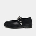 Women's Buckle Leather Mary Jane Shoes - Black