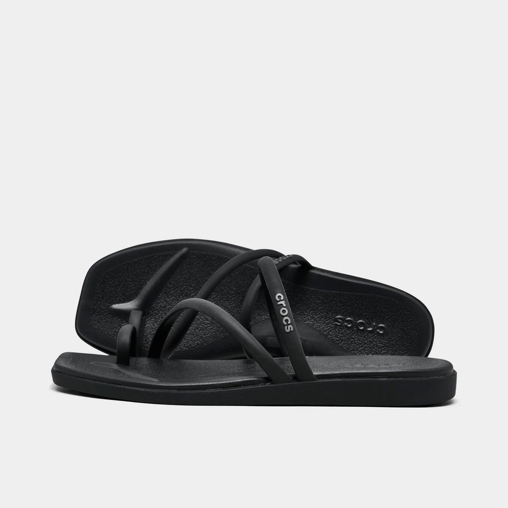 Square Toe Loop Sandal - Black