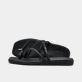 Square Toe Loop Sandal - Black