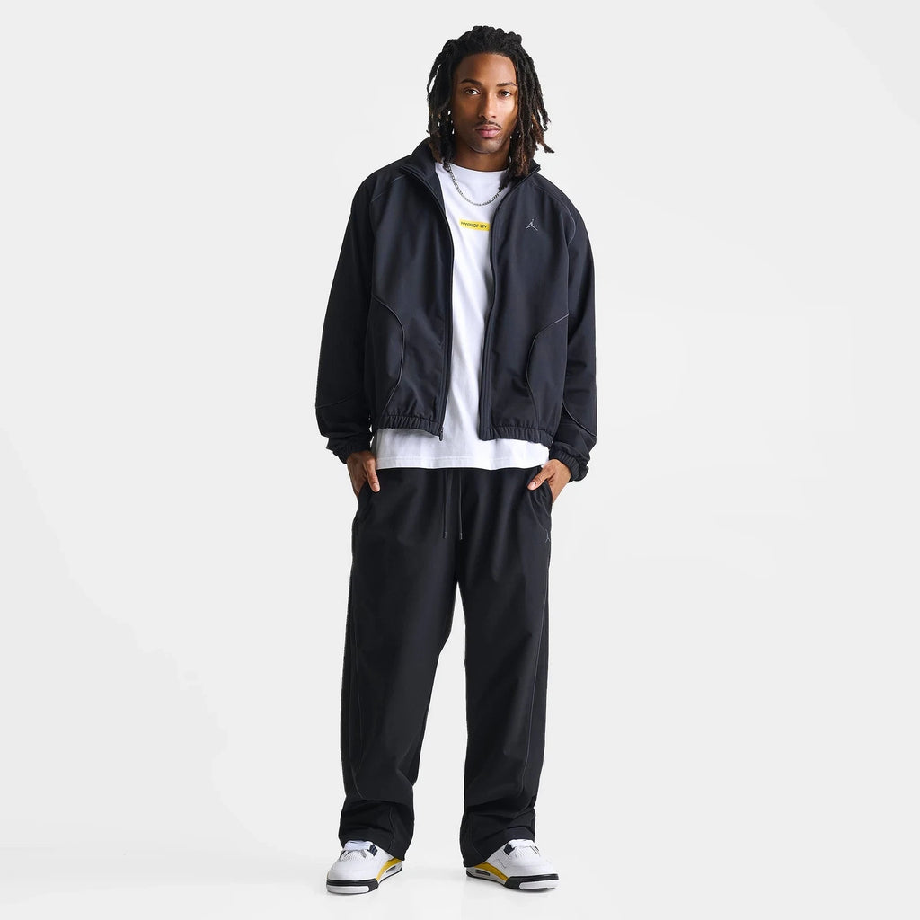 Men's Stretch Woven Track Pants - Black
