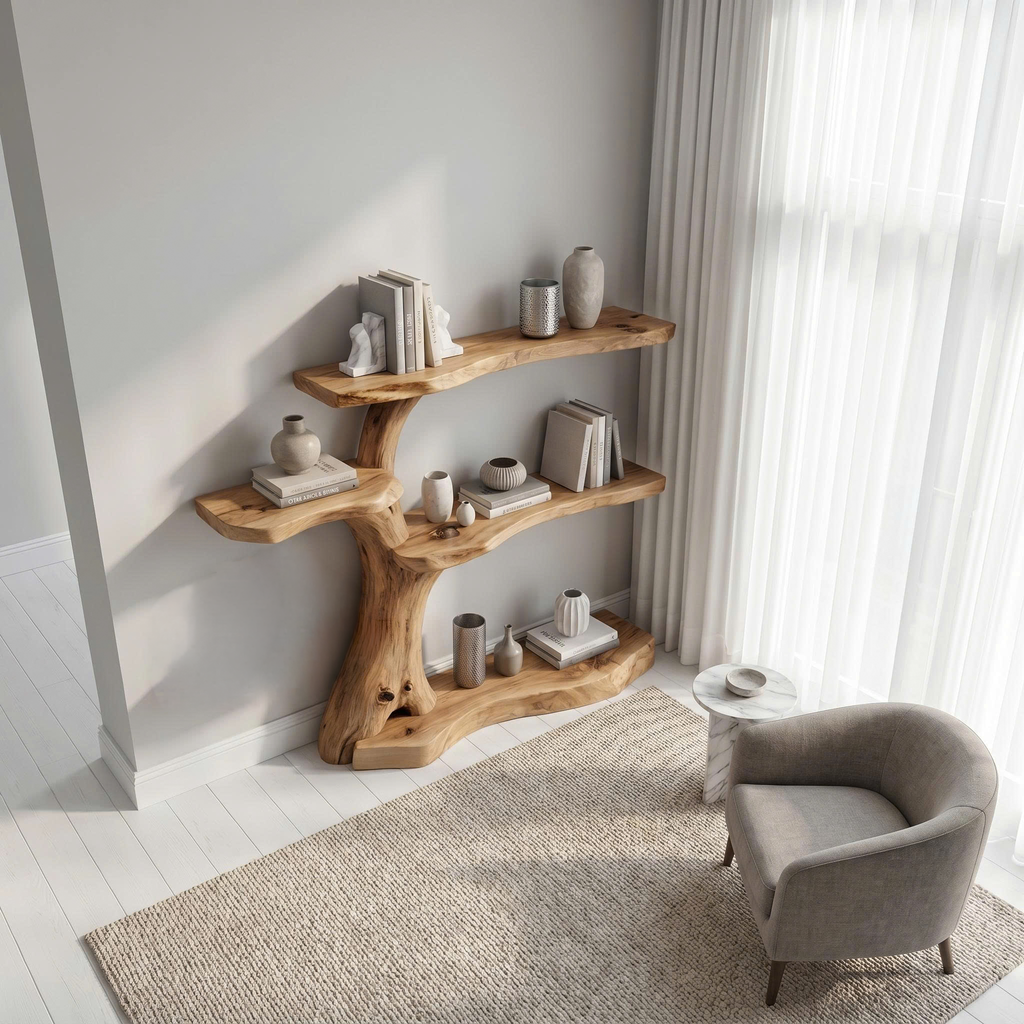 Rustic Corner Tree Branch Bookshelf for Kids Room and Nursery - view 2
