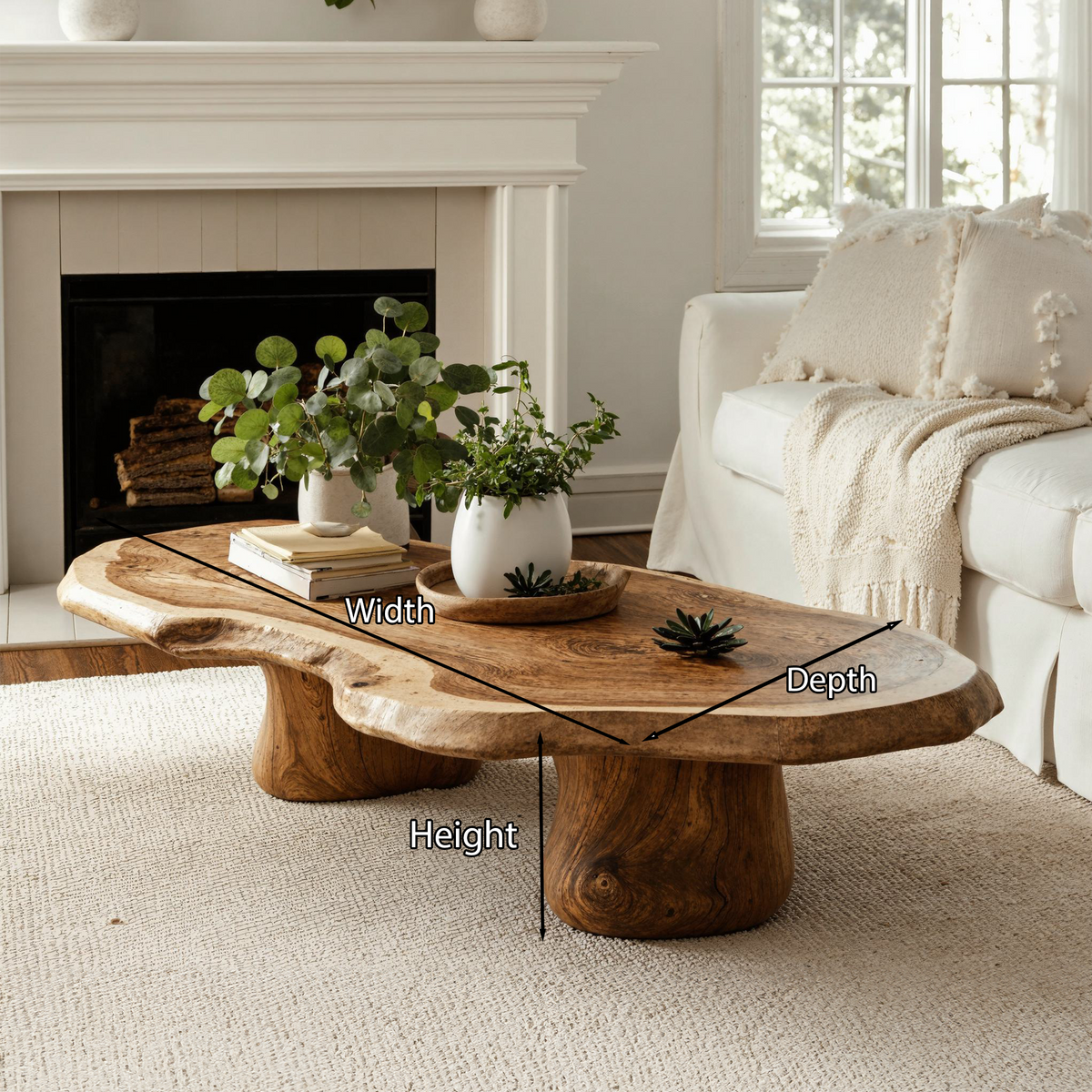 Modern Solid Wood Coffee Table with Natural Oil and Wax Finish - view 5